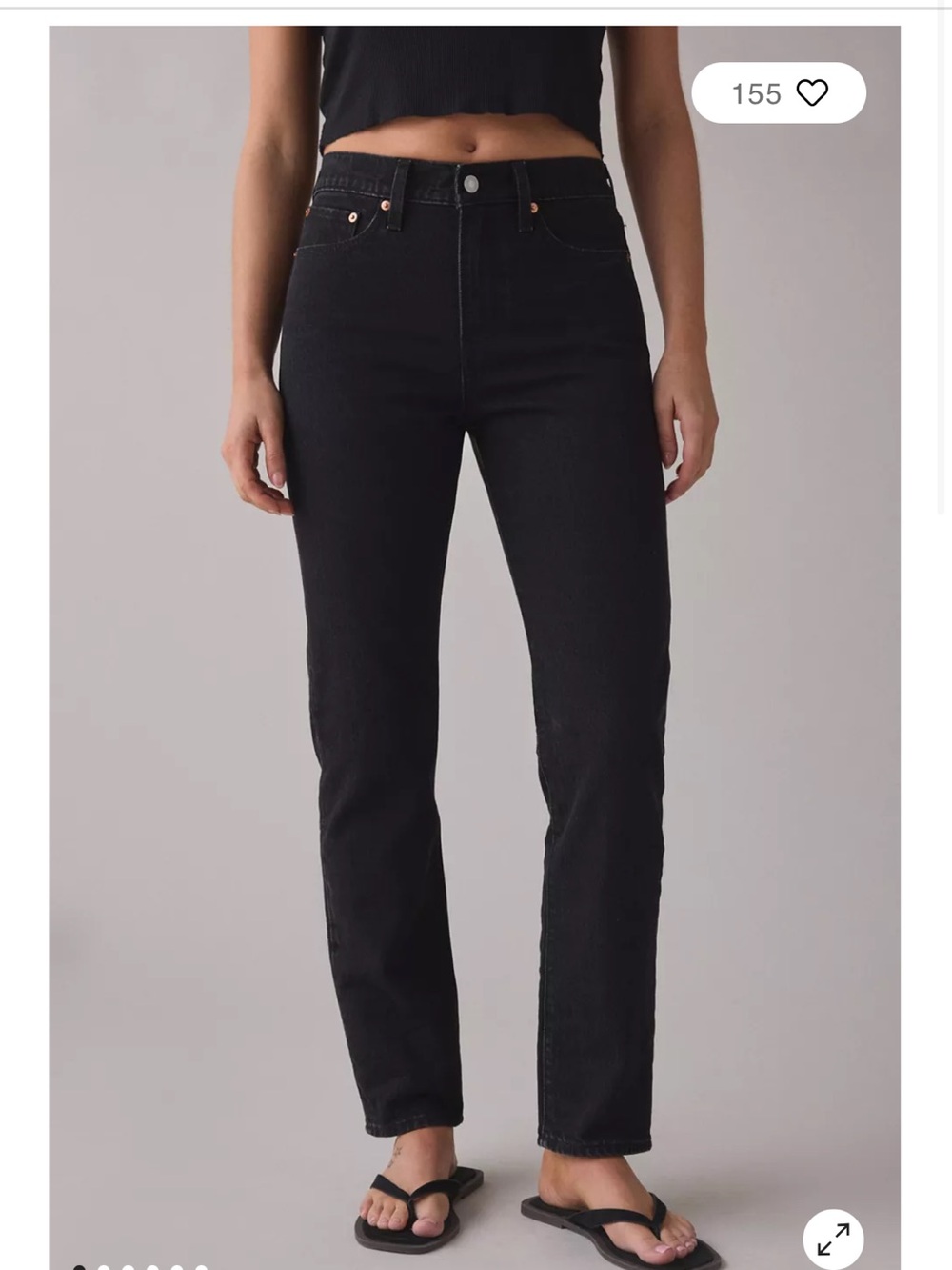 Black Levi’s Wedgie high waisted jeans